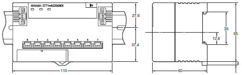 GT1-AD / DA 外形尺寸 2 GT1-AD08MX_Dim