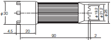 A22NE-PD / A22NE-P / A22E 外形尺寸 70 