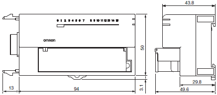 XWT-□D08(-1) / □D16(-1) 外形尺寸 2 