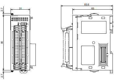 CJ1W-OC / OA / OD 外形尺寸 13 CJ1W-OD262_Dim